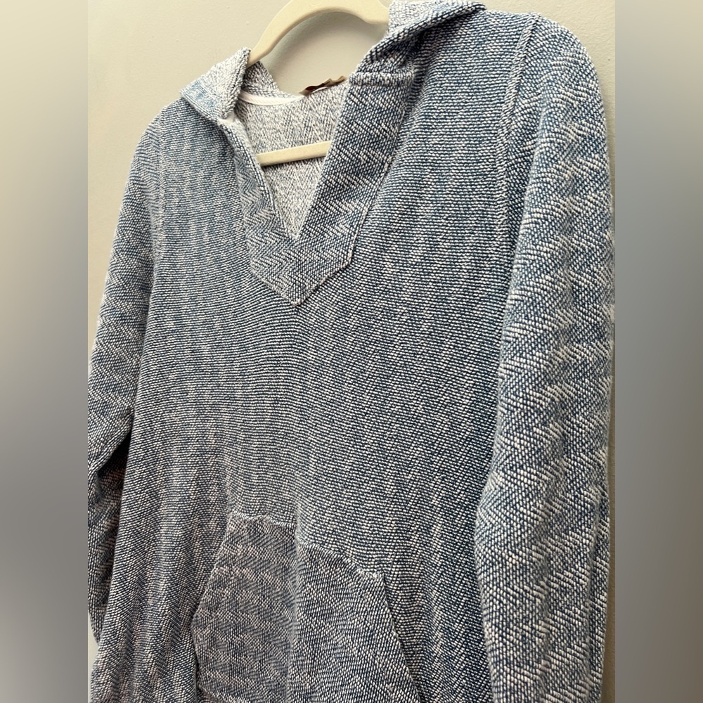 Faherty Light Blue Cozy Hoodie Pullover - Picture 6 of 8